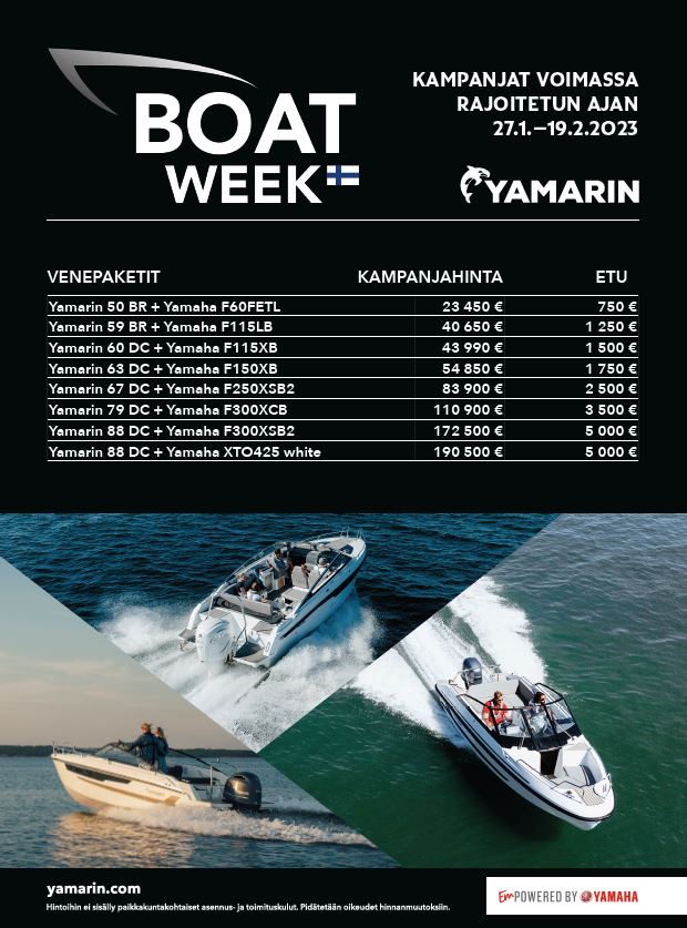 Boat Week – 27.1.-19.2.2023, Talven tärkein venekampanja – Yamarin